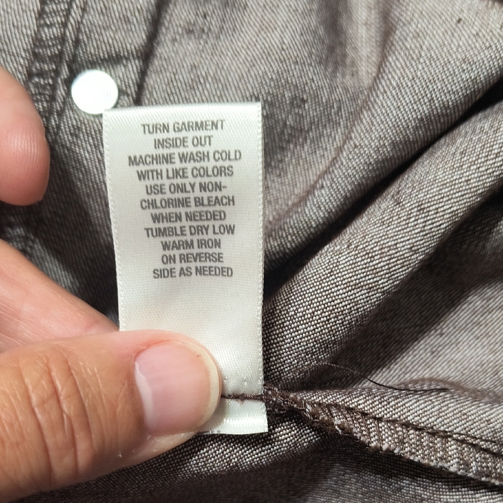 Dressbarn Brown Lightweight Brown Jean Jacket, Great Shape - Picture 6 of 6